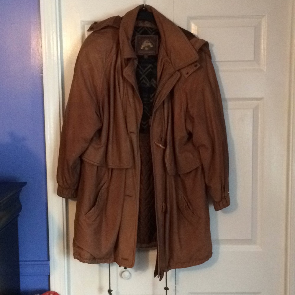 Adventure Bound fuzzy leather coat womens